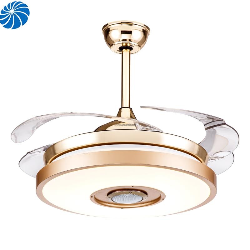 bluetooth and app for insivible gold ceiling fan light