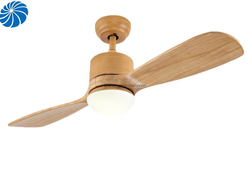 42/52 inch 2 solid wood blade ceiling fan light